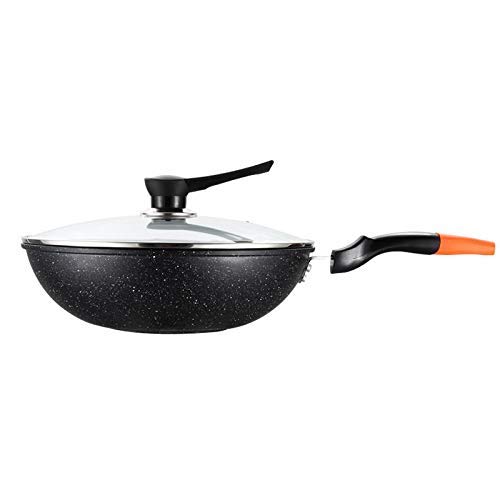 Küchenutensilien Antihaft-Pfanne Pfanne Maifan Stone Wok Antihaft-Pfanne No-Smoke Induktionsherd Gasherd 32cm Rühren Braten Eisentopf Kochtopf