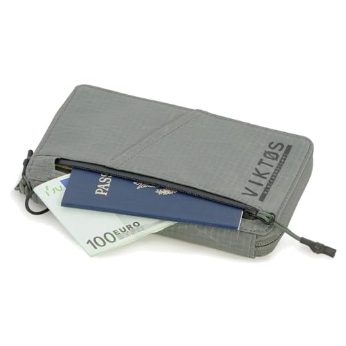 Image of VIKTOS Upscale Travel Wallet | Durable Weather-Resistant Compact Lightweight Tactical Everyday Carry Outdoor Storage Accessory Reinforced with a Carbon Fiber Chassis | 7.5 inch H x 4.5 inch W x 1 inch D, Greyman