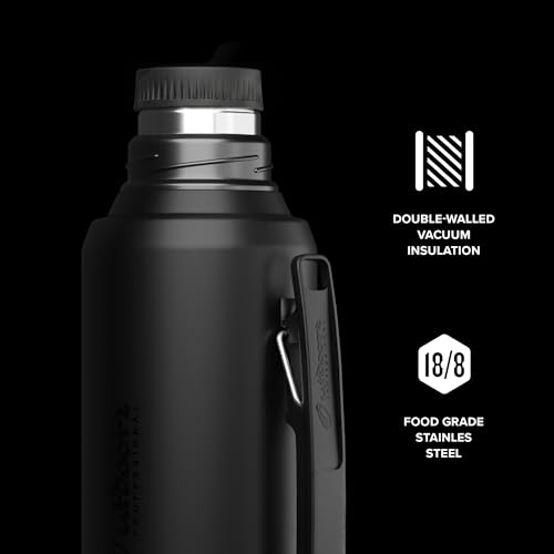 Termo aislado al vacío, termo para agua y mate de acero inoxidable 34oz - 1 litro miniatura 4