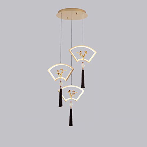 Led Pendelleuchte Modern Sector 3-licht Insel Decke Hängelampe Orchideen Pendelleuchte Im Chinesischen Stil Für Esszimmer Schlafzimmer Warmes