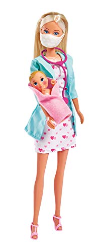Simba - Steffi Love Pédiatre - Poupée Mannequin 29cm - Bébé Malade + 7 Accessoires Inclus - 105733493