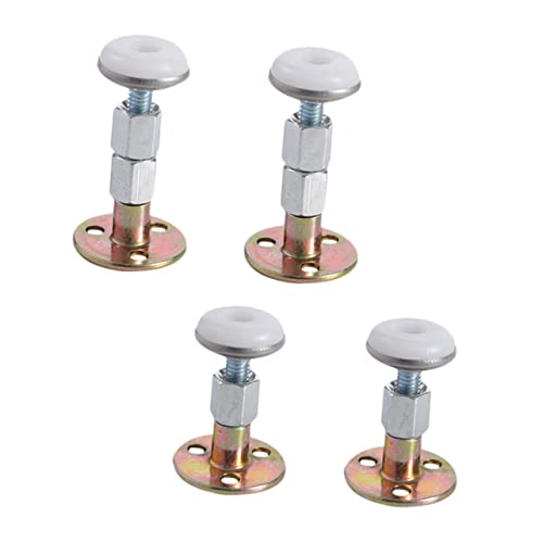 HONMEET 4pcs Bedside Fixture Adjustable Hold Proofing Bed Frame Bed Stabilizer Bedside Tool Reliable Bedside Thread Bed Bedside Fixer Stainless Steel White