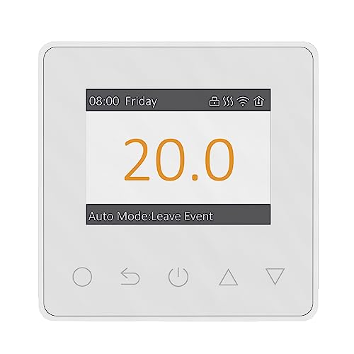 Digital Proframmable Thermostat for Electric Floor Heating Underfloor Heating Thermostat Smart Temperature Controller White with WIFI
