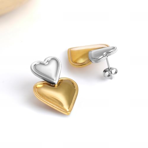 Image of Rubans Demi Fine Stainless Steel Drop Earrings Daily Gift for Women & Girls