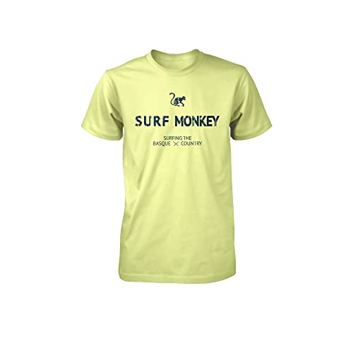 SURF MONKEY Maglietta in cotone biologico, limone, L