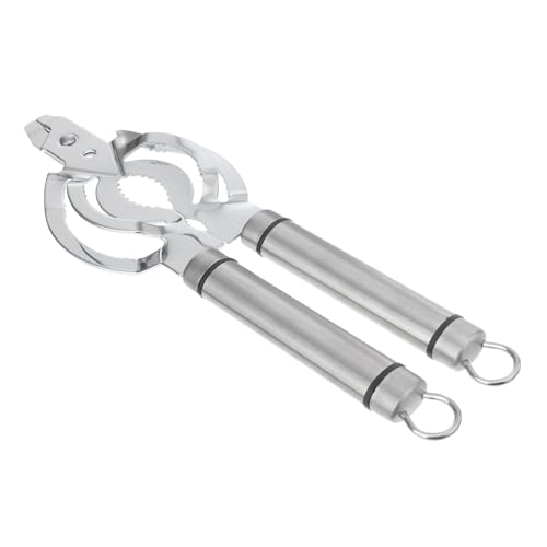 SMASOLO Multifunctional Jar Opener with Ergonomic Handle Silver Can and Lid Opener for Smooth Operation for Kitchen and Parties and Comfortable for All Hand