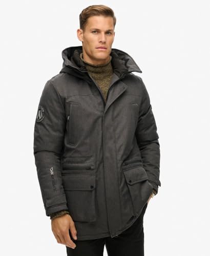 Superdry Para Hombre. M5012049A Parka Acolchada De Tweed City Gris (Xl), Casual, PoliéSter Reciclado, Sostenible - 3