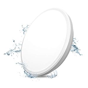 T-SUN 18W Waterproof Bathroom Ceiling Lights, Round Ceiling Light, Super Bright 960lm, 6000K Daylight White, Flush Mount…