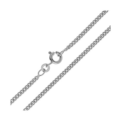 Preisvergleich Produktbild Panzerkette 925 Sterlingsilber Rhodiniert Breite 1,60mm Unisex Silberkette Halskette Collier NEU (60 Zentimeter)