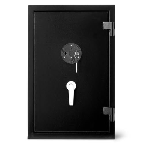 Amazon Basics Fire Resistant Security Safe with Programmable Electronic Keypad, Secure Valuables and Important Documents, 16.93"W x 13.8"D x 25.98"H, 2.1 Cubic Feet, Black