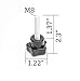 Smartsails M8 x 35 mm External Thread 31 mm Pentagonal Clamping Screw Knob, Metal/Plastic 10 Pieces