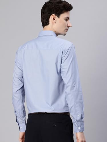 Image of Majestic Man Men's Solid Cotton Blend Wrinkle-Resistant Slim Fit Easy-Iron Formal & Office Wear