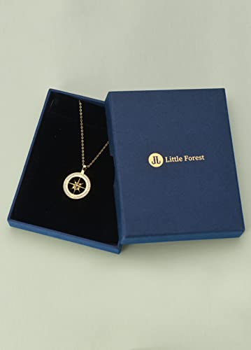 Graduation Gifts 2023, Compass Necklace For Women Girls, 925 Sterling Silver With 18K White Gold/ Gold Plating Compass Jewelry Cubic Zirconia Unisex Senior High School College For Masters Degree Birthday Girlfriend Christmas Ideas Gift #TOP7