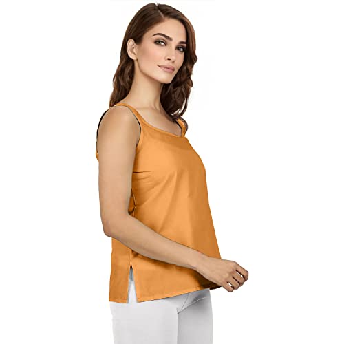 Image of Cotton Short Camisole Non-Stretchable Slip for Women | Short Kurti Slip | Short Camisole | Half-Length Lining | Waist Length Inner | Sameez | Samij(Half Slip)