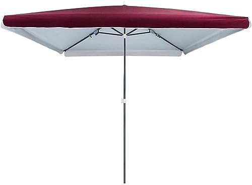 Parasol de jardin carré 2x2m et rectangulaire rouge outdoor