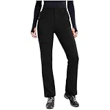 BUhuiBabubu Skihose Damen Outdoorhose Wasserdicht Winddicht Softshellhose Thermohose für Wintersport Skihose Damen Elastisch Atmungsaktiv mit Reißverschluss Schwarz XXL