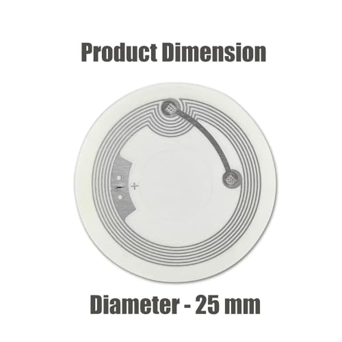 Image of (Pack Of 10) Ntag216 Nfc Sticker Tag A- 888 Bytes Memory | 6X More Storage Than Ntag213 | Rewritable & Durable | Universal Compatibility With Nfc Phones & Readers, 10 Labels