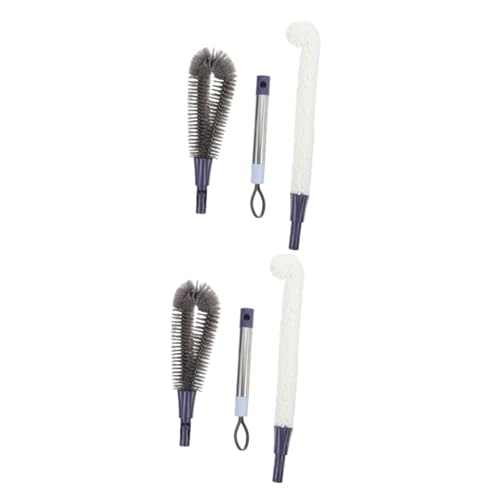 BUTIFULSIC 2 Sets Cup Brush Wide Bottle Brush Handle Bottle Cleaner Sports Water Bottle Cup Cleaning Brush Cleaning Scrubber Multi Function Cleaning Brush Jar Food Stainless Steel Blue