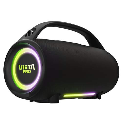 Miniatura 7 de Vieta Pro Altavoz Bluetooth Potente de 100W, Impermeable con USB C, 15H Batería | Altavoz Bluetooth Grande Autoamplificado HiFi Portátil | Speaker Parlante TWS con bocina y Luces Mini Thunder 2