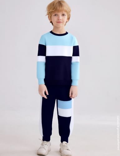 Image of mkodopy Boys Clothes Hoodie Sweatsuits Tops and Pants Boys Fall Winter Outfits Boy Clothing Set