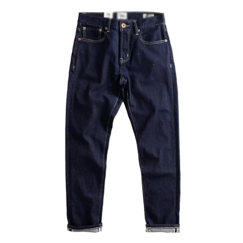 Cotton Elastic Retro Straight Leg Jeans for Men's Pants Spring and Autumn Casual Jeans(31)