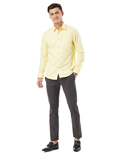 Image of FYLTR Men's Solid Casual Non Iron Regular Fit Shirt with Spread Collar & Full Sleeves