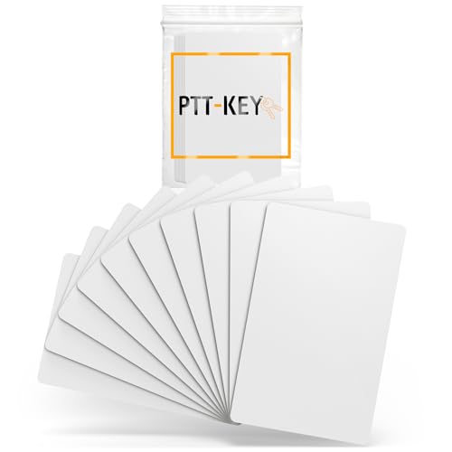 PTT-KEY® | Lot de 10 Cartes RFID 13.56Mhz | Programmable MCT sur Smartphone Android | UID Modifiable | Puce CUID | Carte Vigik Universel | NFC Tag | Badge...