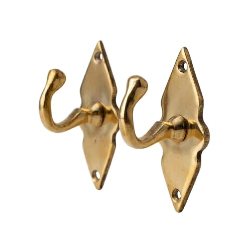 Art Of Handmade Unlacquered Brass Wall Hooks | Home Decor,
