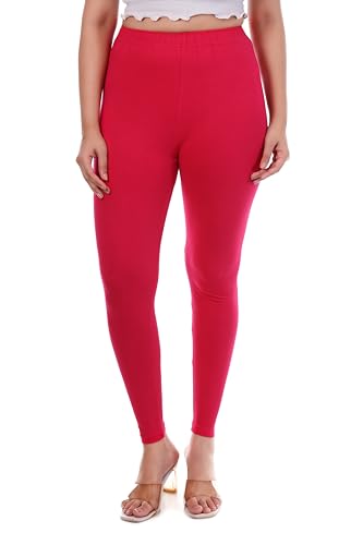Image of TPF Women Solid Cotton Lycra Stretchable Leggings | Comfortable Ankle-Length Slim Fit Leggings for Women & Girls | Soft, Breathable Wear Bottoms