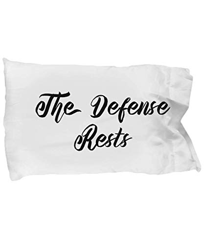 LJCM - The Defense Rests Lawyer Pillowcase - Pillow Case for Attorney - Birthday - Retirement Present - Law Graduation