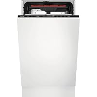 AEG 7000 Glasscare Fully Integrated Standard Dishwasher - Black with Sliding Door Fixing Kit - C Rated