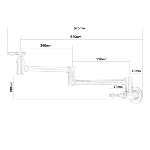 Robinet d'évier de cuisine extensible et pliable avec bras pivotant