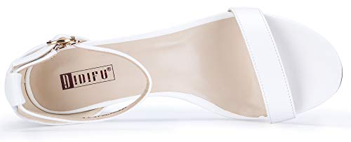 IDIFU Women's Cookie-LO Low Block Heels Chunky Sandals Ankle Strap Wedding Dress Pump Shoes4