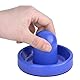 Dzxin Air Hockey Pushers, 2 Stück 96mm Air Hockey Tisch Filzschieber mit 4 Stück Roten Pucks für Ersatz Pucks Tischhammer Torhüter für Tabellen Spiel（Blau