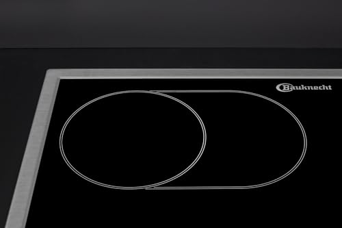 Bauknecht HEKO 600 Pyro Black - Herd-Kochfeld-Kombination/Einbau-Herd mit Display und Pyrolyse (65 l)/ Glaskeramik-Kochfeld-4 Kochzonen, davon 1 Bräter-ZweikreisKochzone, 1 DUO-ZweikreisKochzone