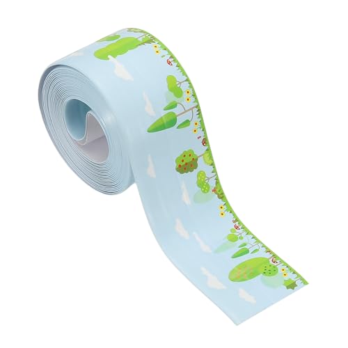 Image of PATIKIL Caulk Tape Waterproof Self Adhesive, PVC Toilet Caulking Sealant Strip Bathtub Caulk Sealing Strip Tape for Bathroom Kitchen Countertop, Forest (1.5 Inch x 10.5 Ft)