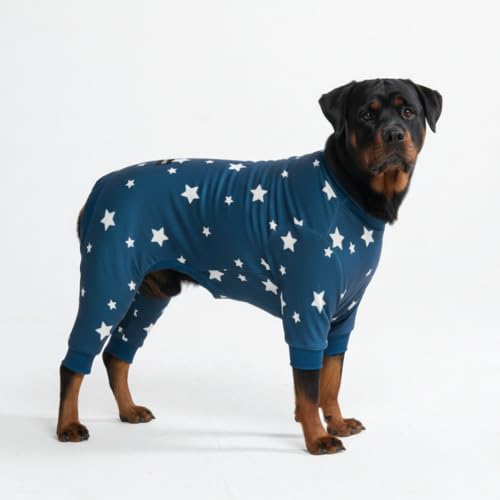 Image of Spark Paws Dog Pajama, Dog Recovery Suit Male, Onesie, Ultra-Soft and 4-Way Stretch, for Small Medium and Large Breeds - Stars - 4XL