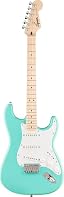Thin and lightweight body Squier single-coil pickups 6-saddle hardtail bridge (HT) Sealed-gear tuning machines Chrome hardware