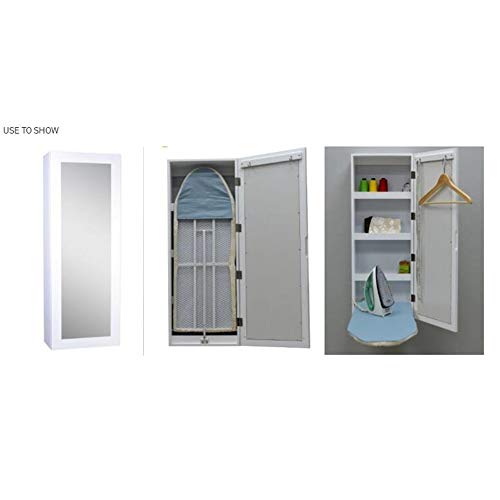 OUPAI Entryway Sofa Table Wall Mounted Folding Ironing Board with Mirror Multi-Function Fold Ironing board with cabinet Storage Shelves for Living Room Bedroom - Image 7