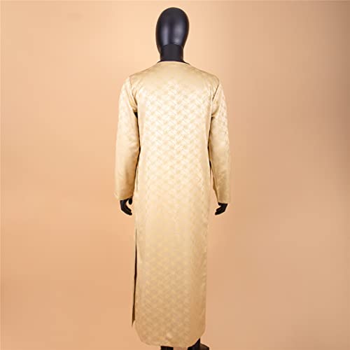 Middle East Arabic Long Robes Vintage Muslim Kaftan Robes Men Buttons Long Sleeve O Neck Jubba Thobe4