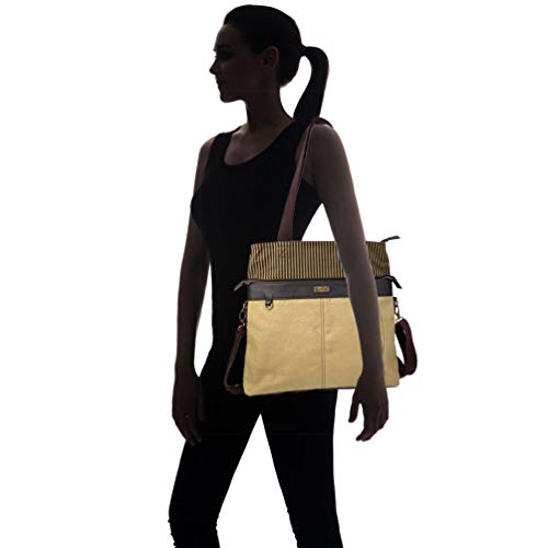 Chala Large Canvas Cloth Tote Bag with Leather Playful Animal Characters3