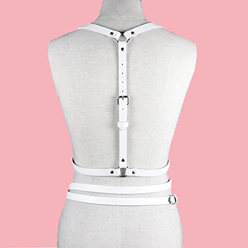 Women PU Leather O-Ring Belt Trendy Body Bondage Harness Straps Suspenders Punk Rock Festival Rave Clothes4