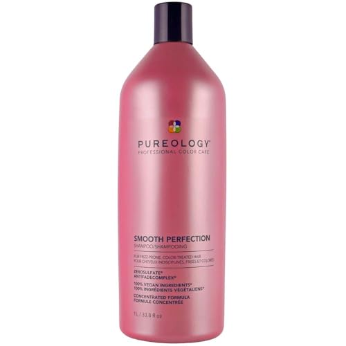 Pureology Smooth Perfection Shampoo | For Frizz-Prone Color Treated Hair | Sulfate-Free | Vegan