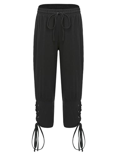 Child Boys Medieval Ankle Banded Bloomer Shorts Viking Pirate Pants Renaissance Trousers