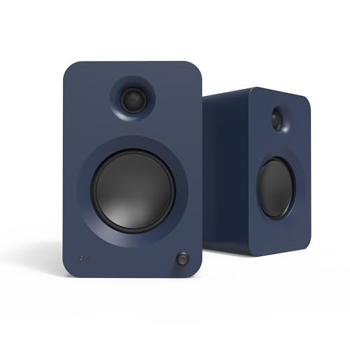 Image of Kanto REN 200W Powered Speaker System with HDMI ARC Input for TV & Home Theater | USB-C and Bluetooth 5.3 | High /Low Pass Filter | Pair | Matte Blue