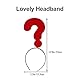 Amosfun 2Pcs Fragezeichen Stirnband Party Foto Booth Stirnband Urlaub Weihnachten Haar Reifen Kostüm Kopfstück Party Bevorzugt Rot