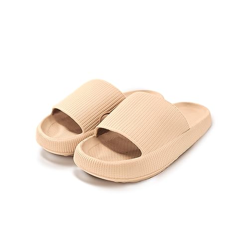 Image of Cloud Slides For Women And Men - Comfy Non Slip Indoors Slippers For Shower Spa Pool College Outdoors Slides - Soft And Cozy Open Toe House Sandals Thick Soles