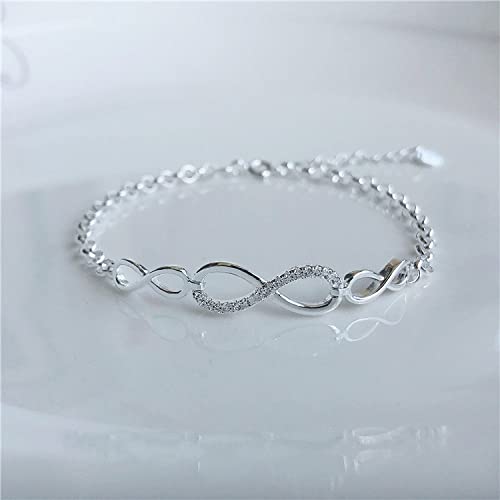 Bracelet en argent sterling 925 avec zircons haute joaillerie