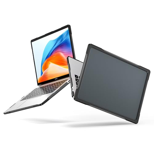 Funda para Huawei MateBook D14 2022 carcasa rígida negra de doble capa