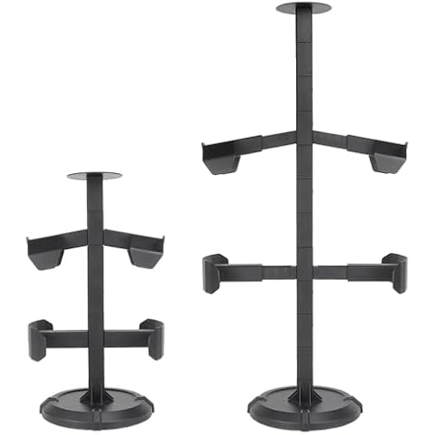Zhongren Tactical Gear Stand Helmet Display Holder Store Tree Rack Organizer Adjustable for Military Training Vest Armor Breastplate(Black) Cover